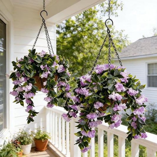 Improvements 15" Faux Crepe Myrtle HangingBaskets - Set of 2